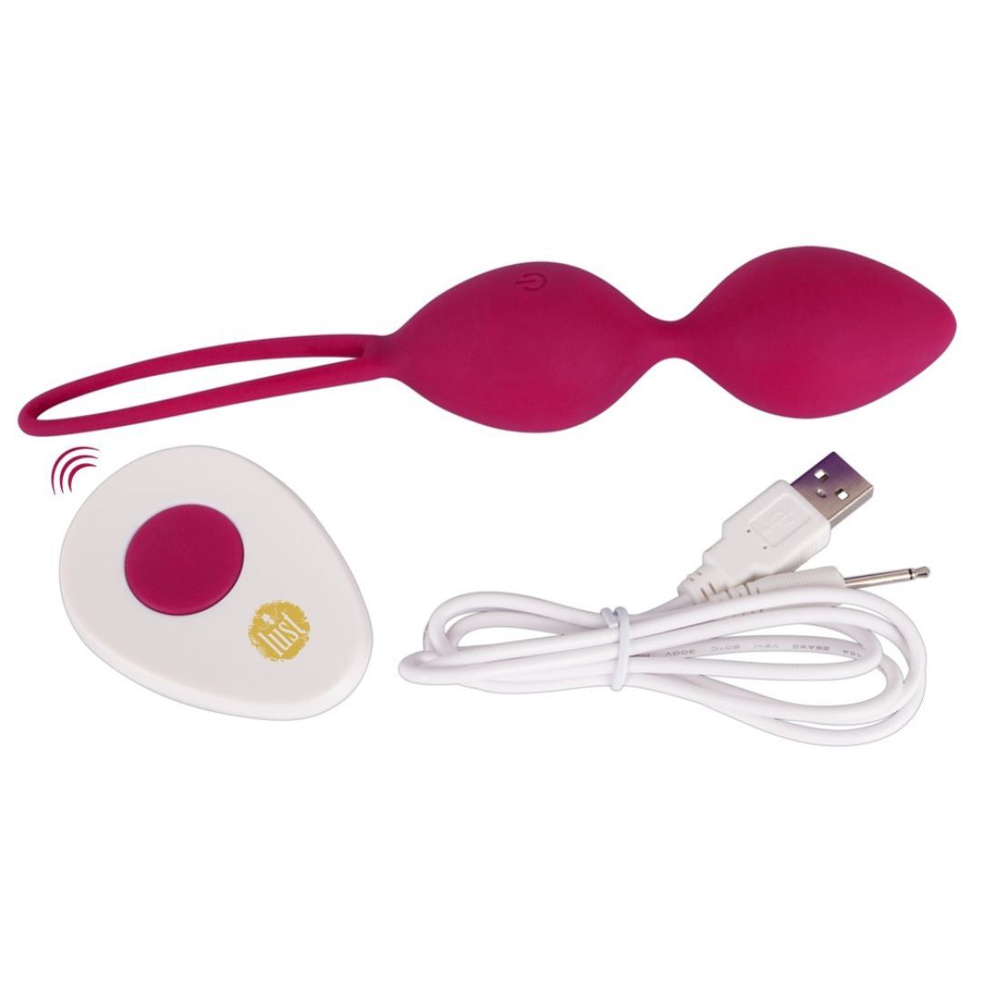 Vibro-Ei „Love Balls“ für Beckenbodentraining, 84g | Mit Fernbedienung, 10 Vibrationsmodi | LUST