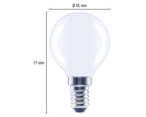FLAIR LED druppellamp dimbaar G45 E14/4W(40W) 470 lm 2700 K warm wit mat
