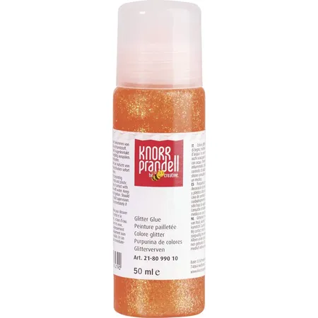 Knorr Prandell Glitterfarbe Glitter Glue neonorange, 50ml