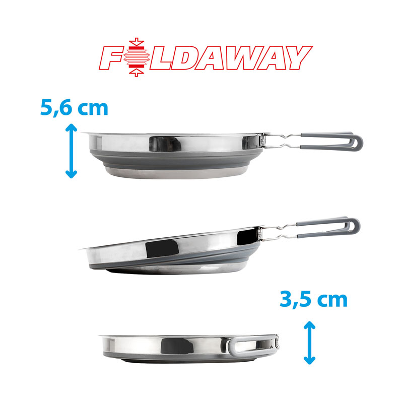 Brunner Volcano Pan Fold-away Ø24cm opvouwbare koekenpan