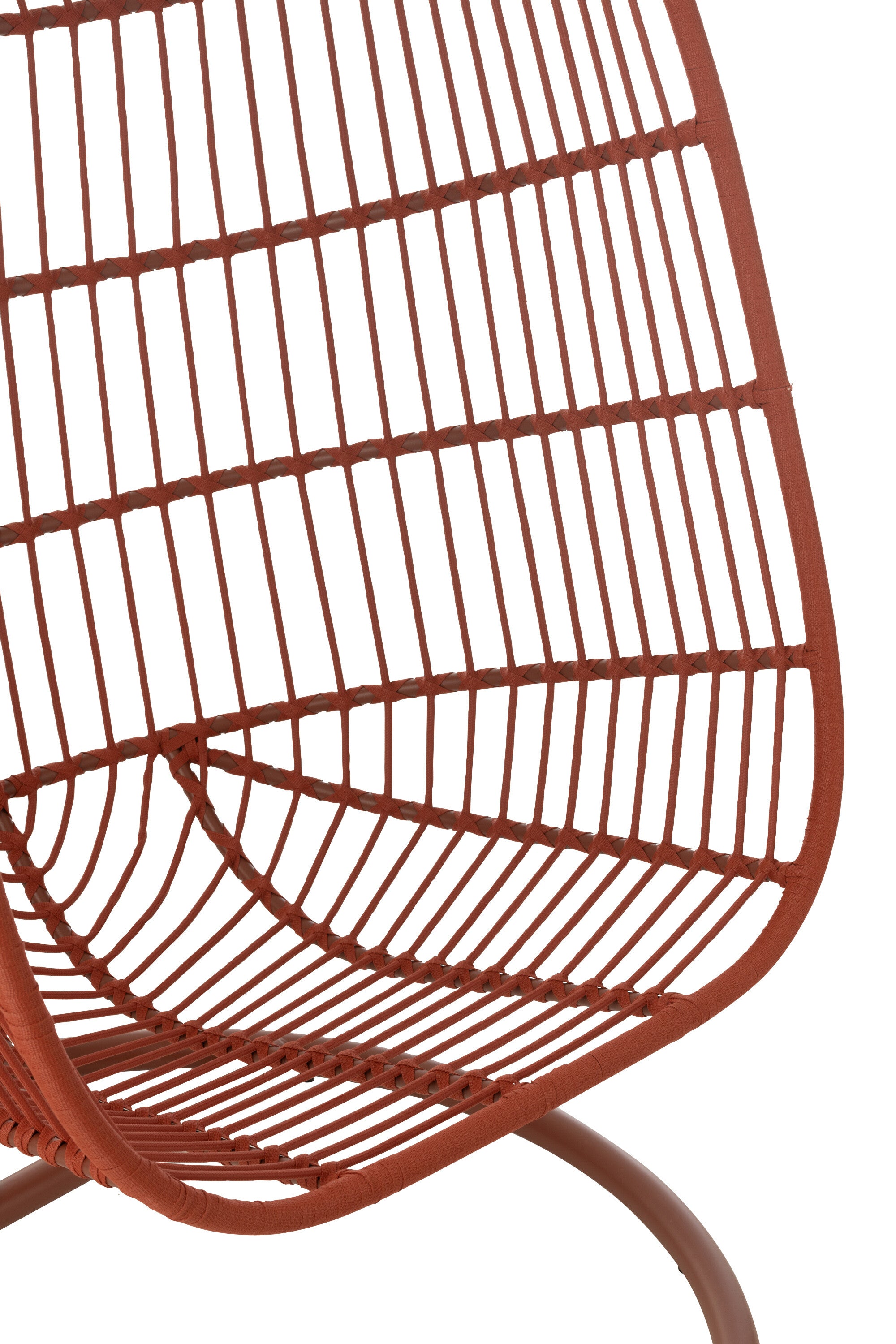 J-Line hangstoel Egga - metaal|koord - rood