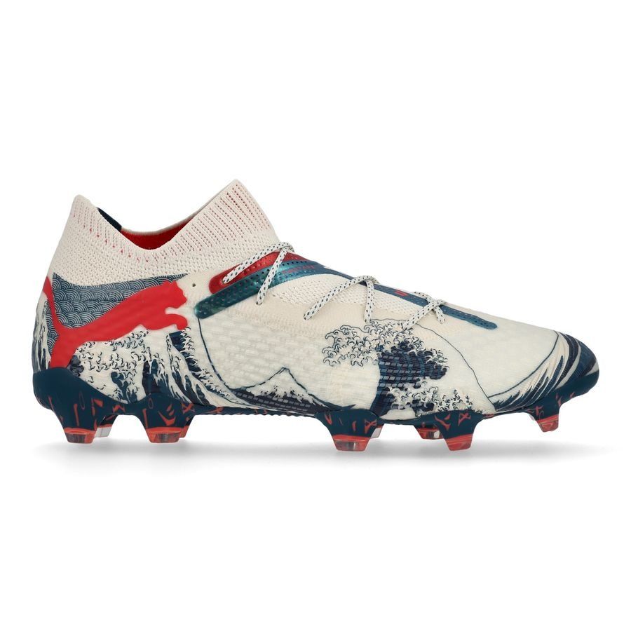 PUMA X Unisport Future 7 Ultimate FG/AG Great Wave - Sugared Almond/Active Red/Ocean Tropic ÉDITION LIMITÉE