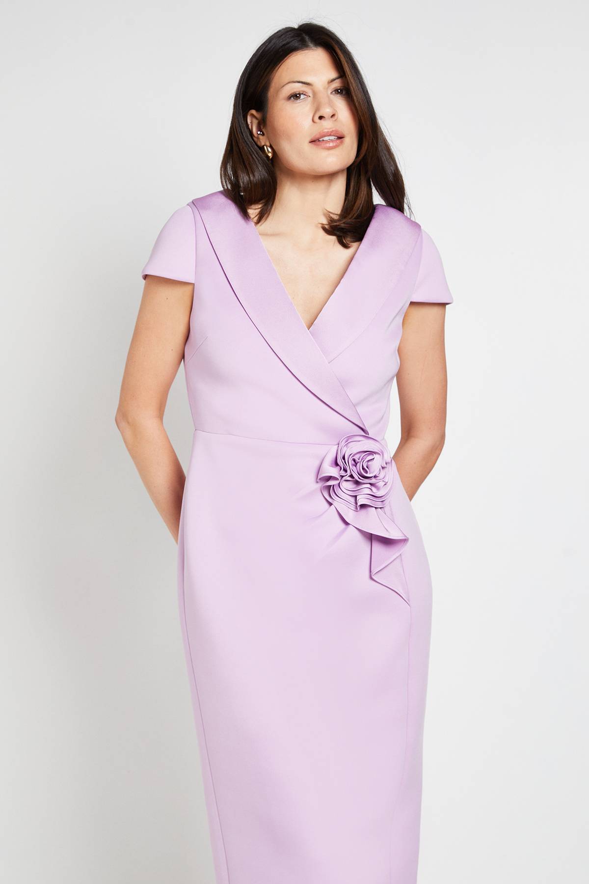 Wallis Robe Midi Moulante En Scuba Avec Corsage Pour Occasions Spéciales