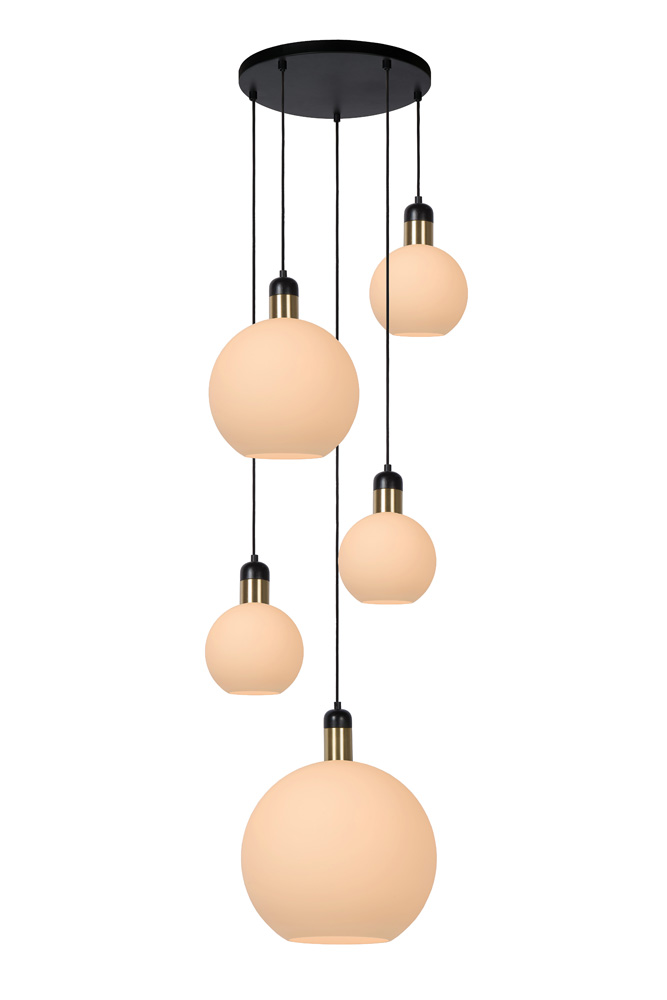 Lucide Julius hanglamp 65cm 5x E27 wit