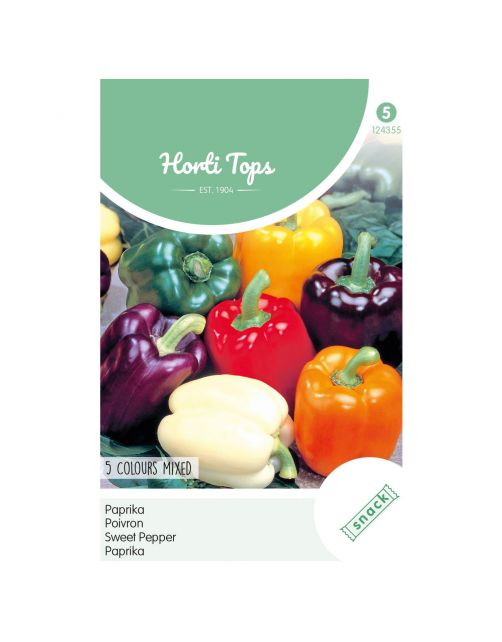 Hortitops Paprika 5 Kleuren - Groentezaden - 25 stuks