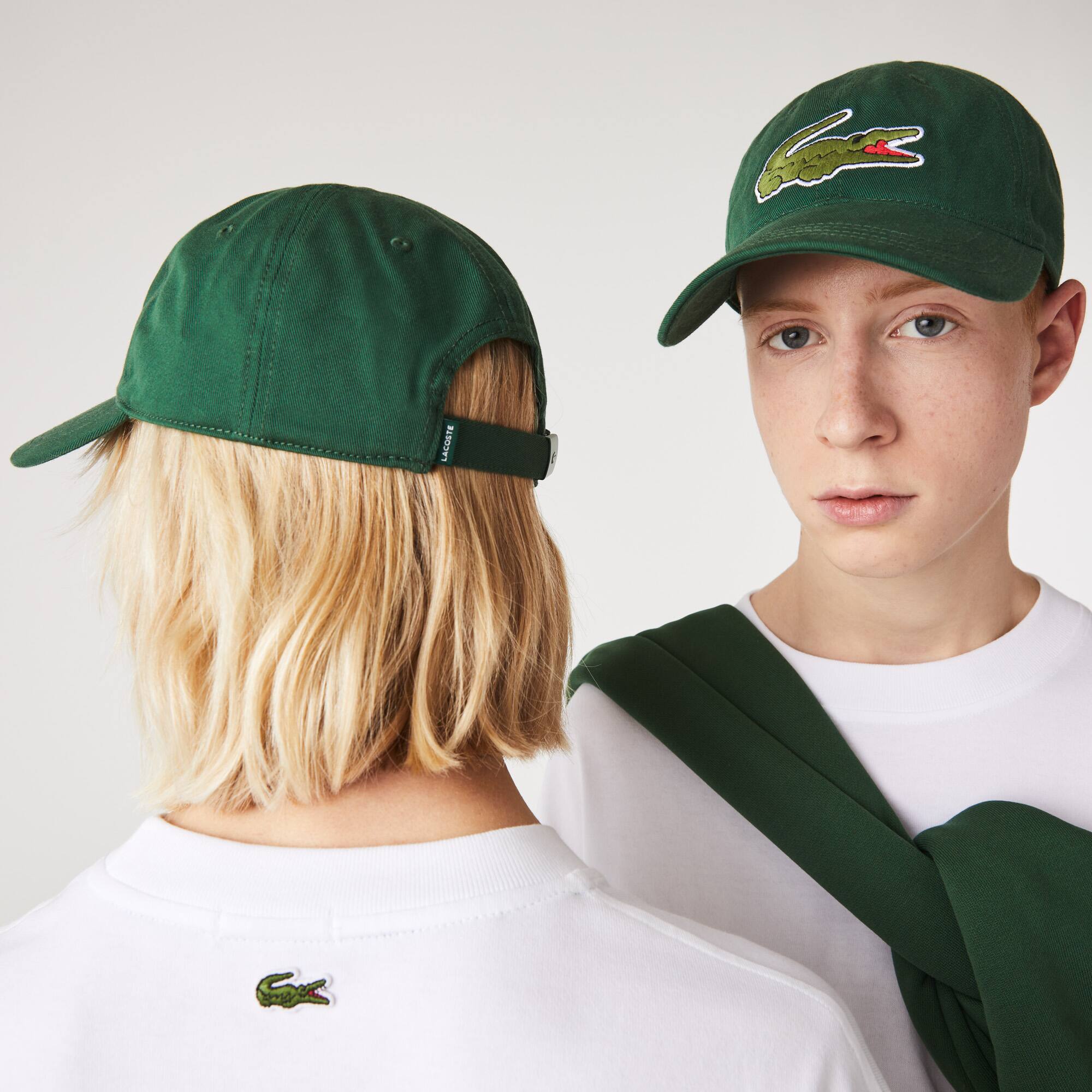 Unisex LACOSTE Kappe aus Bio-Baumwolltwill Caps & Hüte - Grün - Lacoste - Unisex