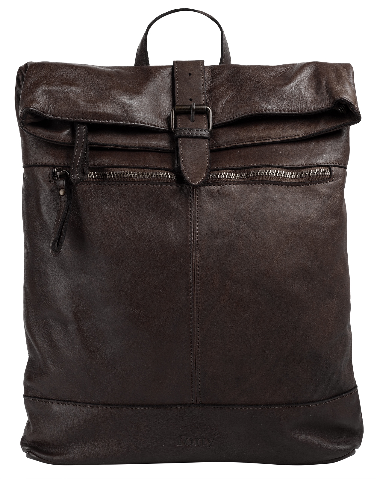 forty° Tagesrucksack echt Leder, Made in Italy