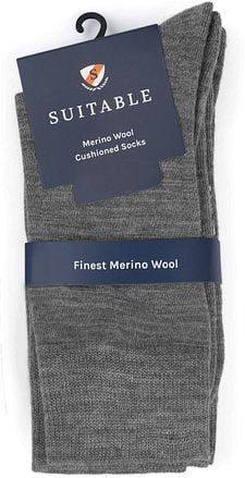 Suitable Merino Sokken Grijs 2-Pack kopen
