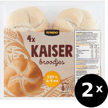 Kaiser Broodjes, 2 x 4 stuks