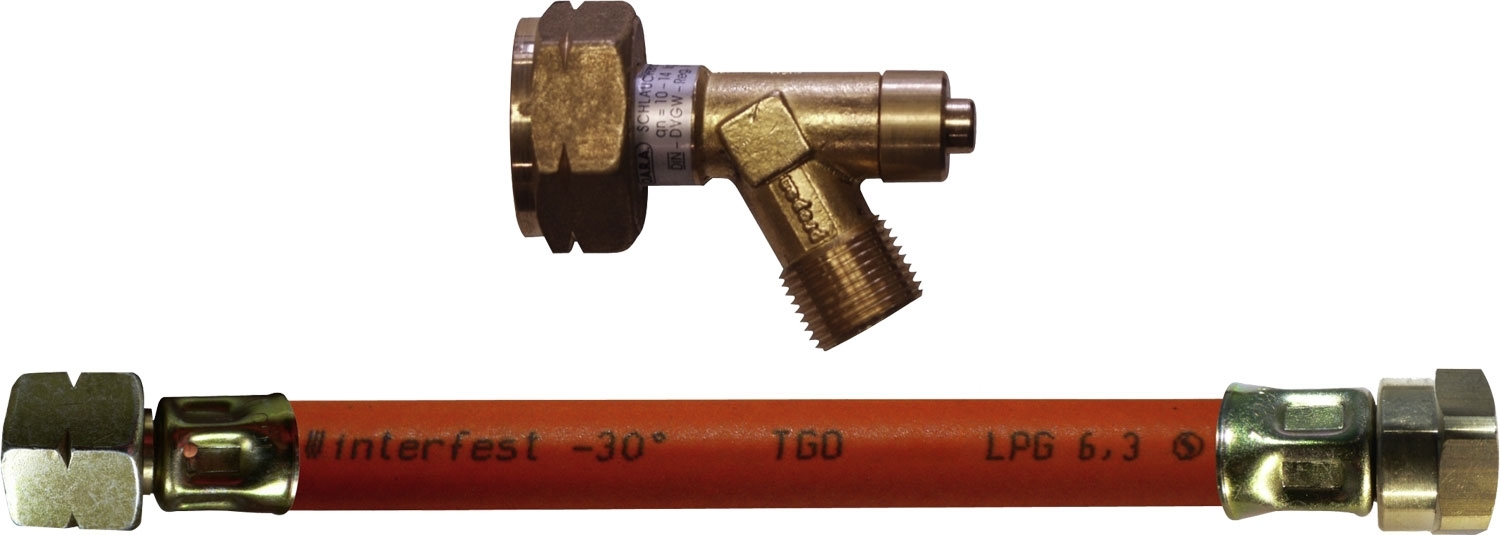 HPV HD-Schlauch Garnitur für Gasflaschen 450 mm