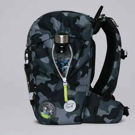 Beckmann Schulrucksackset Classic 22 Camo Rex, 6-teilig