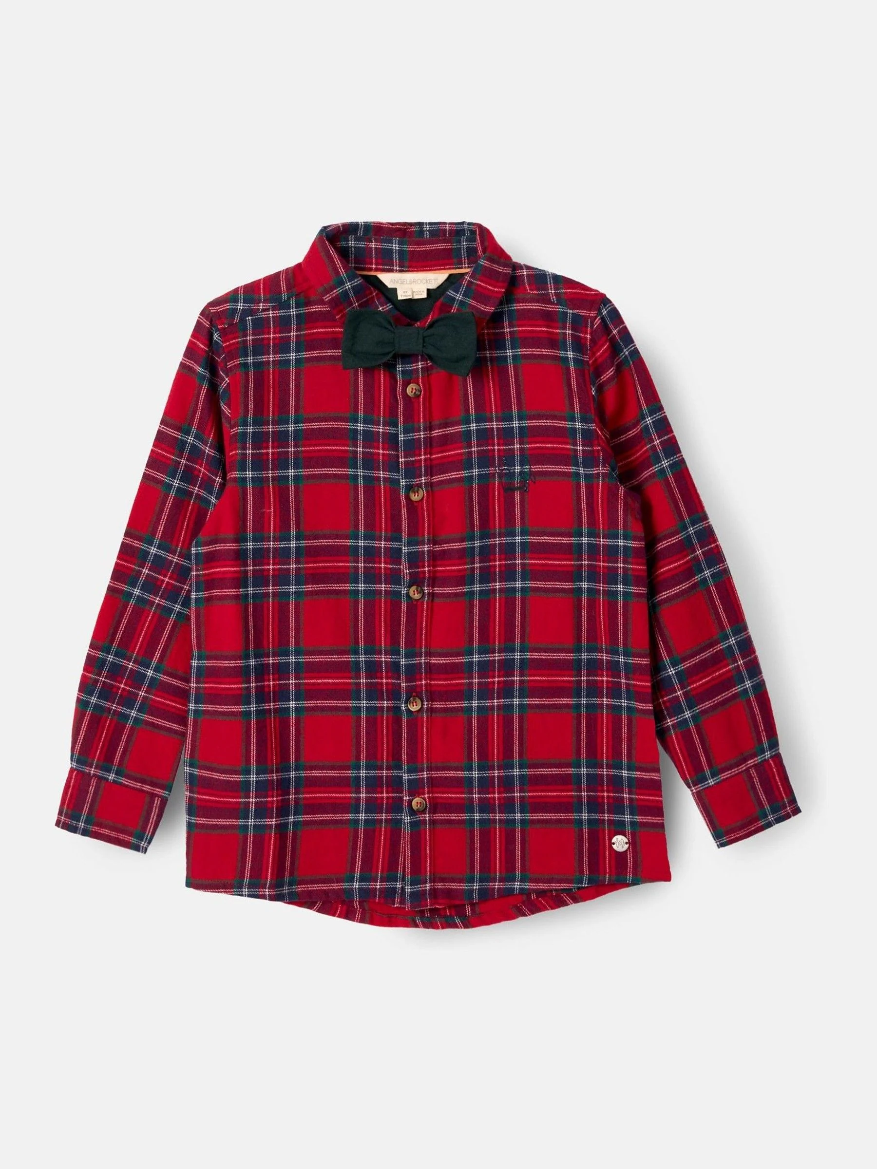 Rood - Angel & Rocket Camden Brushed Shirt With Bow Tie