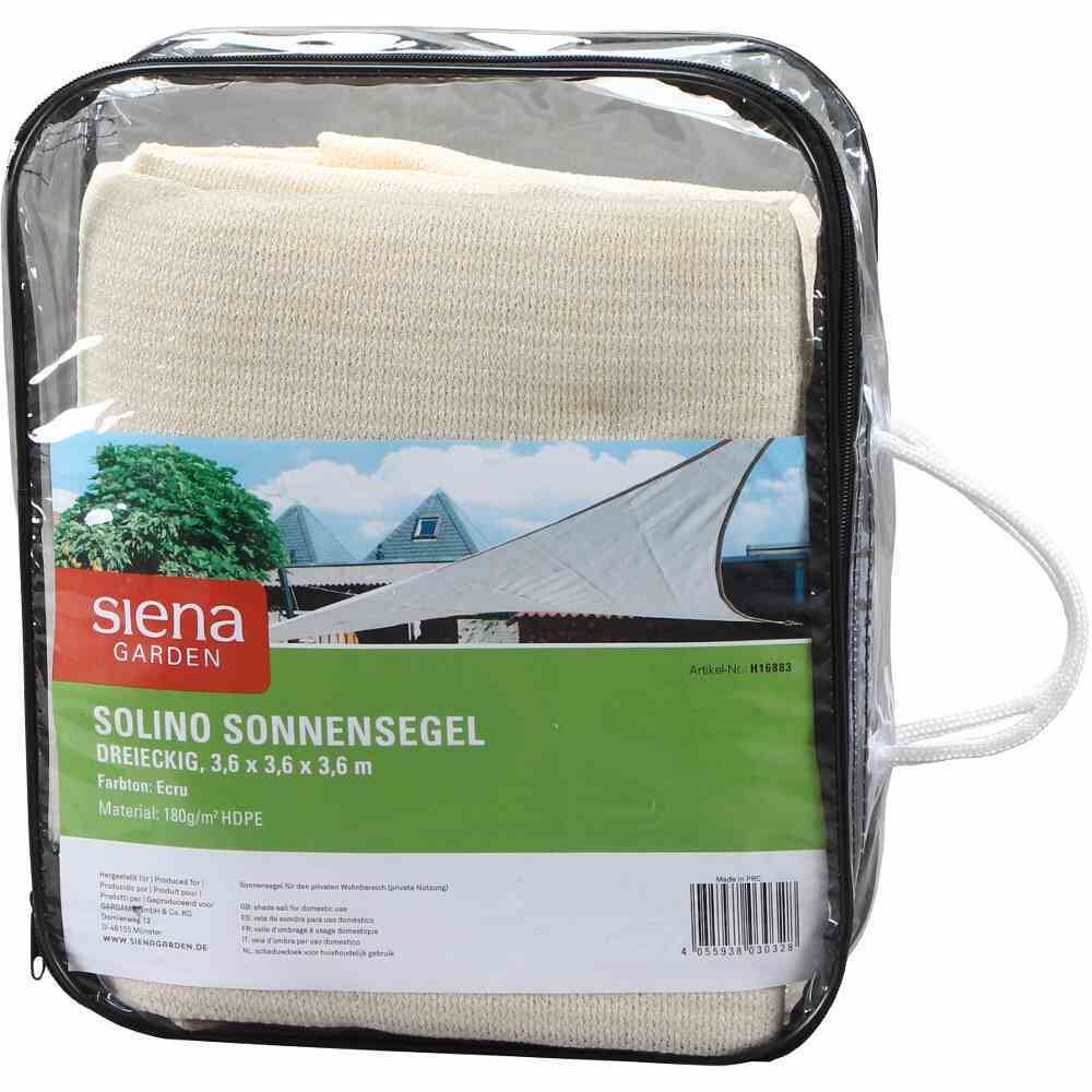 Sonnensegel SOLINO - ecru - 3-eckig - 360 cm