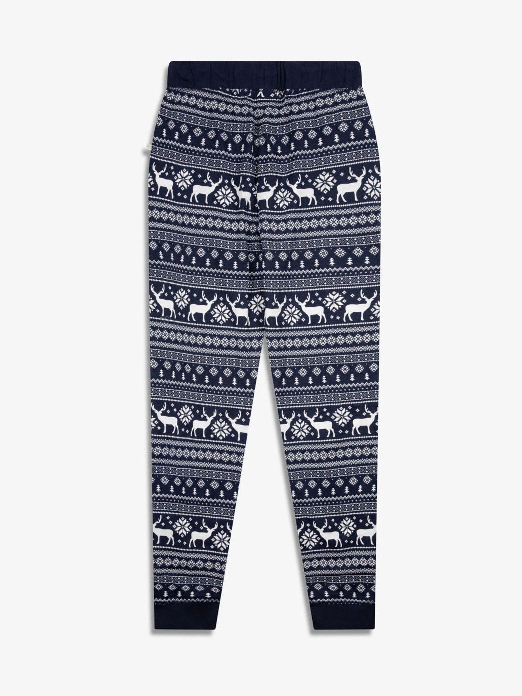 Blauw - The Little Tailor kerstpyjama met rendier