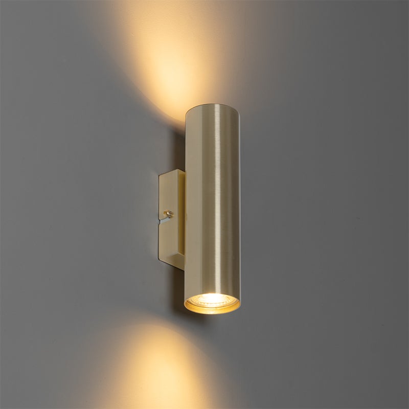 Moderne wandlamp van messing met 2 lampen - Jeana