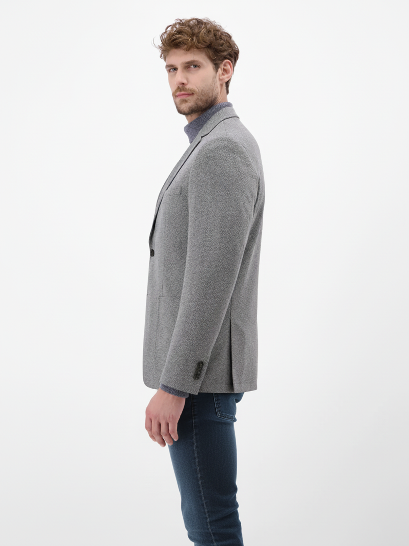 Jerseyblazer in Strickoptik