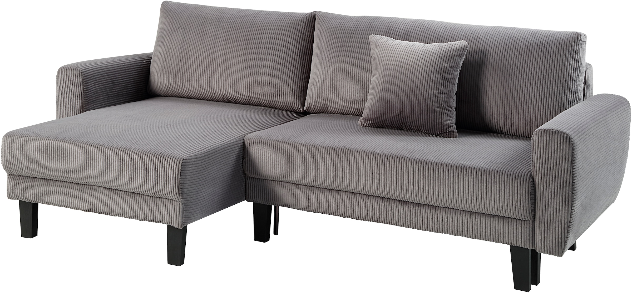 ATLANTIC home collection Ecksofa »Leonid L-Form« mit Schlaffunktion und Bettkasten