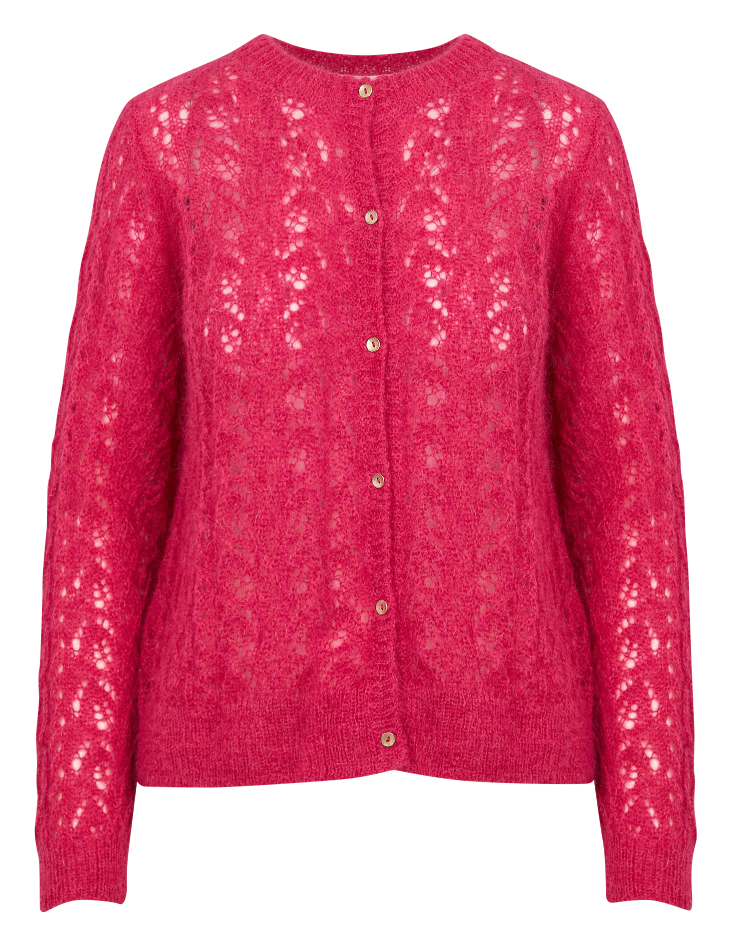 GYPSO - Cardigan ajouré en mohair et alpaga mélangés | Rouge