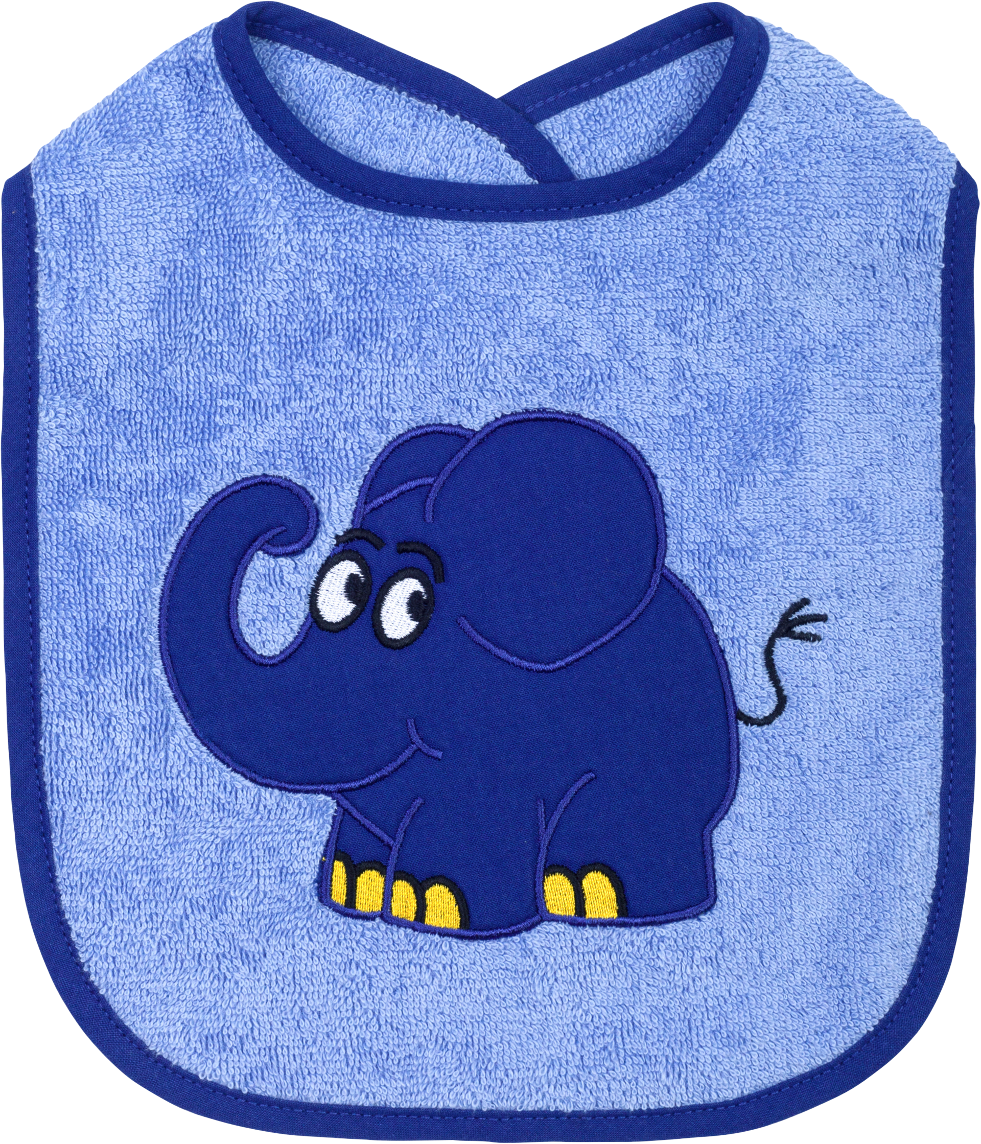 Smithy Lätzchen ELEFANT 24 x 24 cm blau