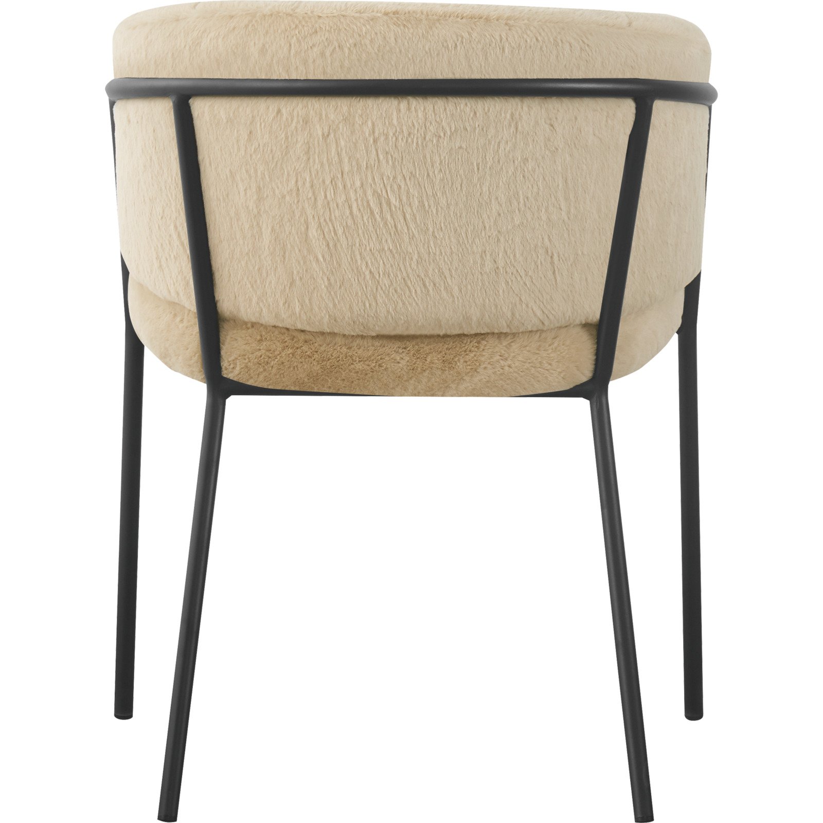 Armlehnstuhl Cindy, Kunstfell, beige