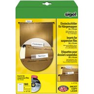 Etiquettes PC pour dossiers suspendus, 58 x 18 mm