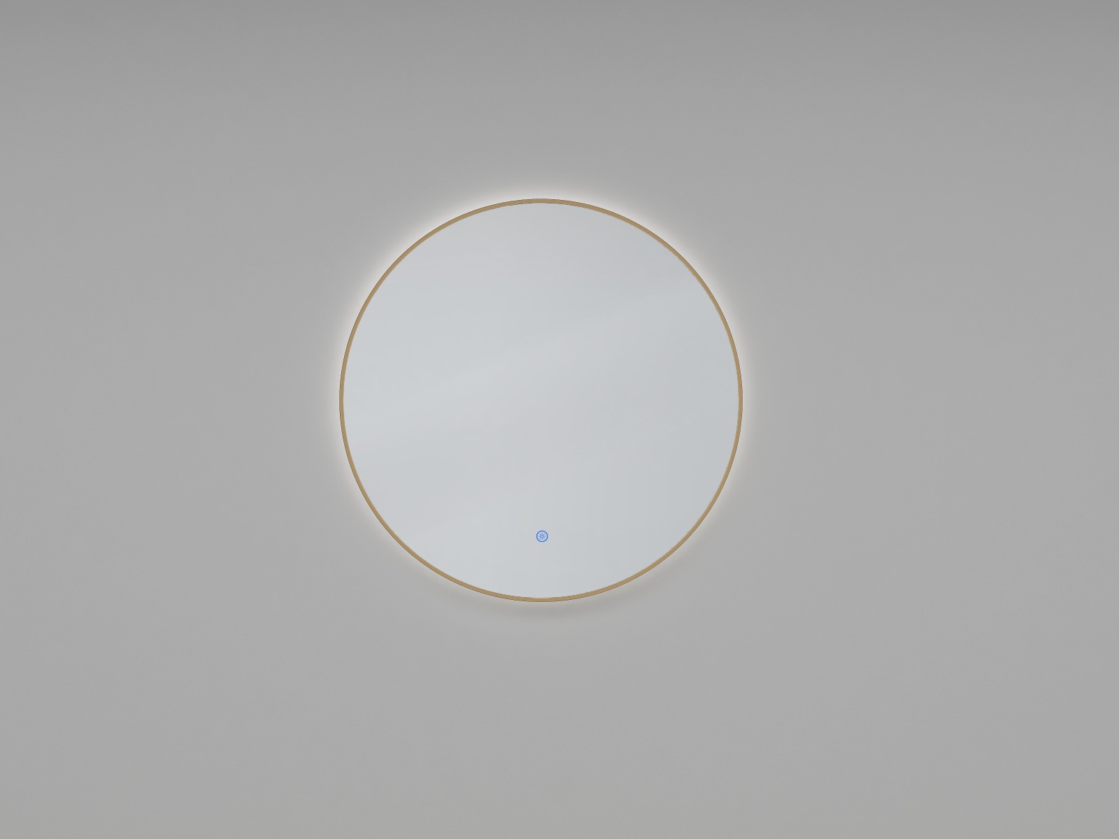 Mueller Novi ronde spiegel met LED verlichting 80cm messing geborsteld