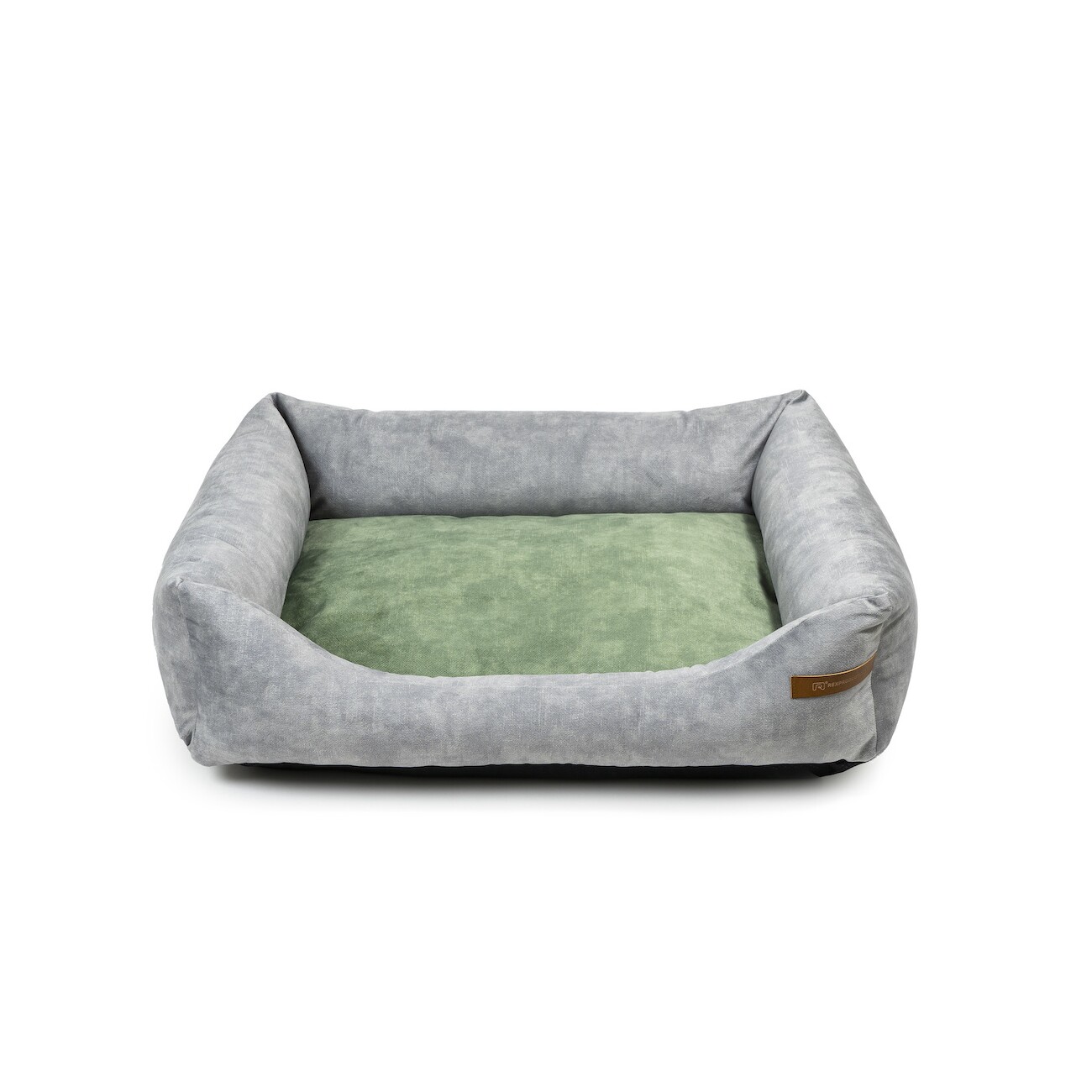 Rexproduct SoftColor luxury dog bed in grau color grün S