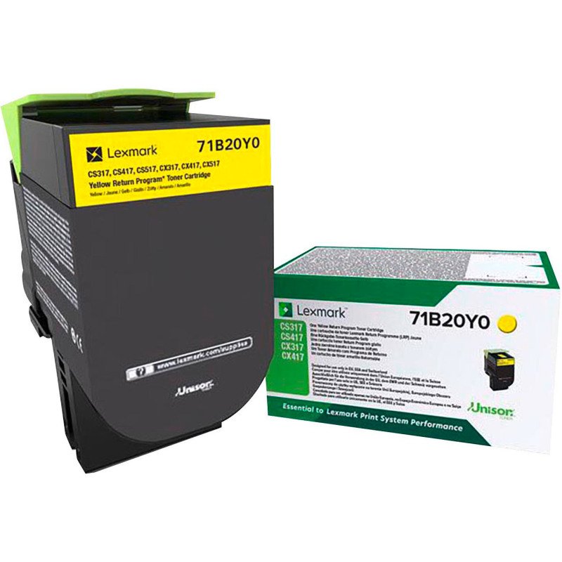 Lexmark 71B20x0 toners couleurs séparées pour imprimante laser