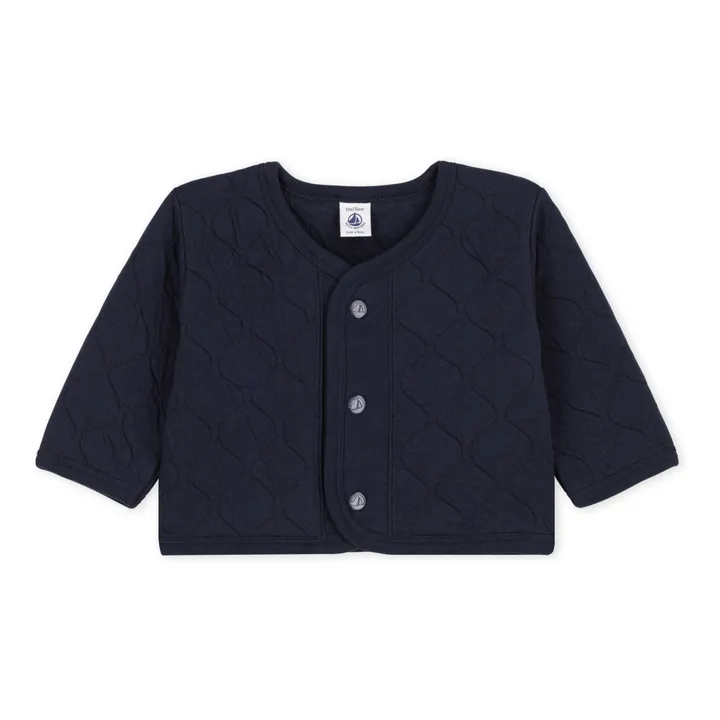 Petit Bateau Cardigan Tubique Matelass Cyrus | Bleu marine