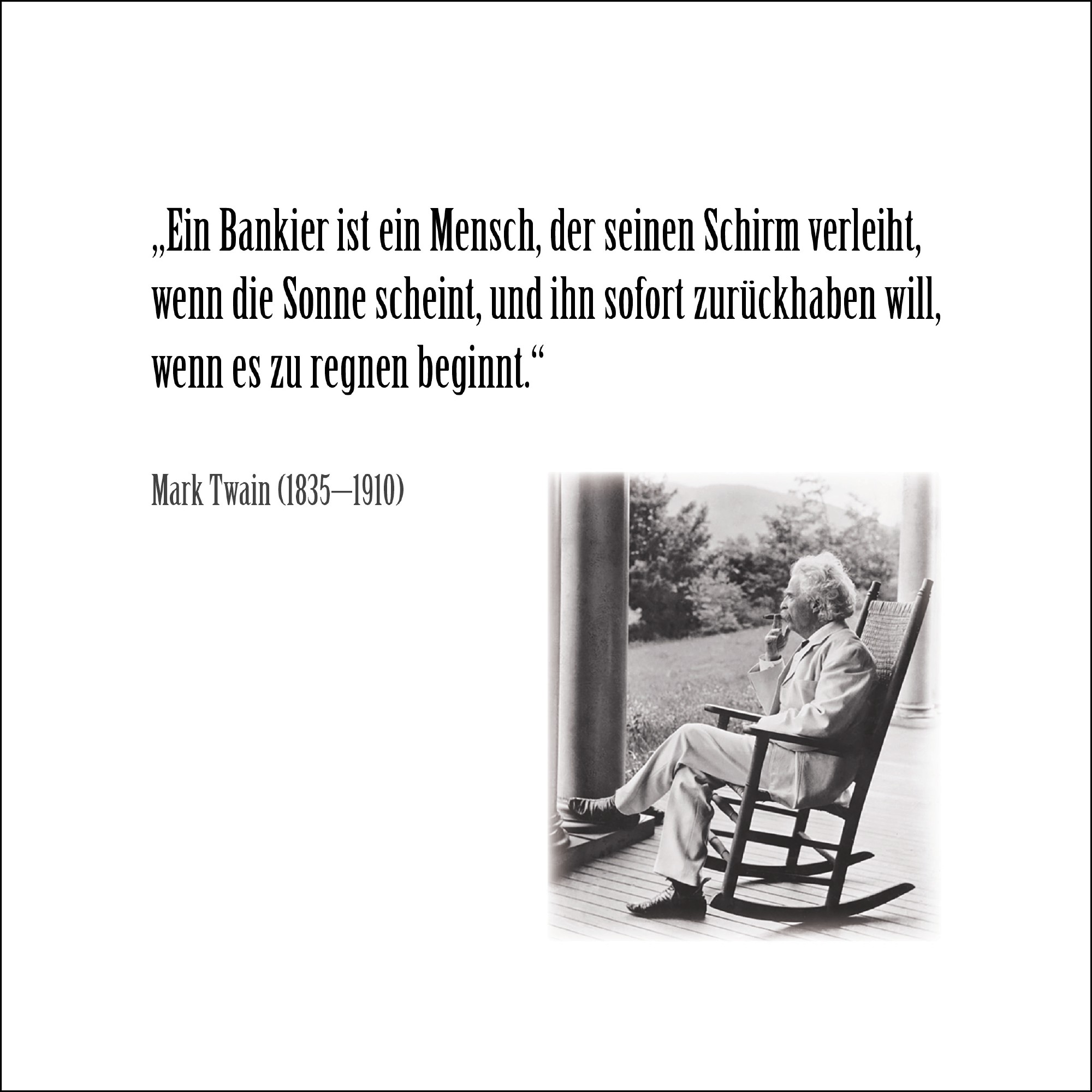 Postkarte 'Ein Bankier ist ein Mensch...' günstig bestellen