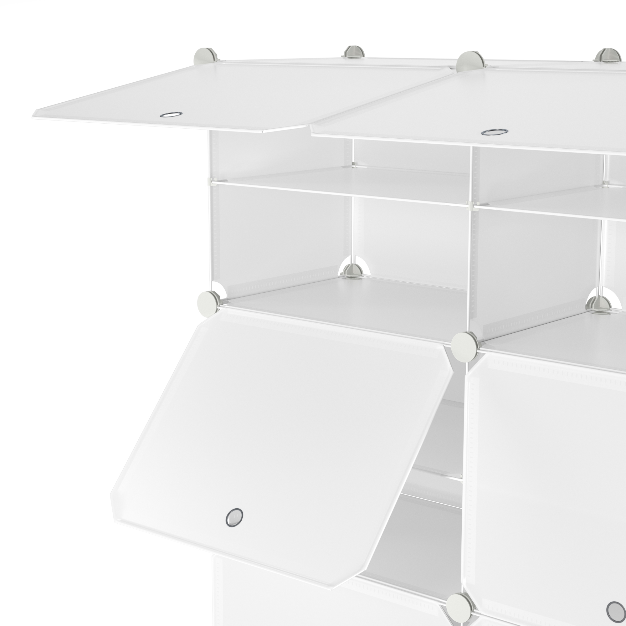 Schuhschrank Steckregal transparent 6 Boxen