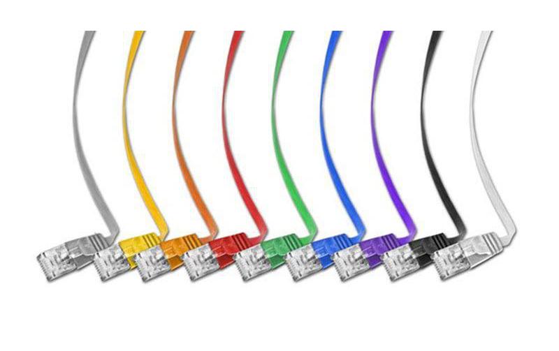Slimpatchkabel RJ-45 - RJ-45, Cat 6, UTP, 0.1 m, OrangeUnscreened/Unshielded Twisted-Pair-Kabel (UTP) mit Klinkenschutz
