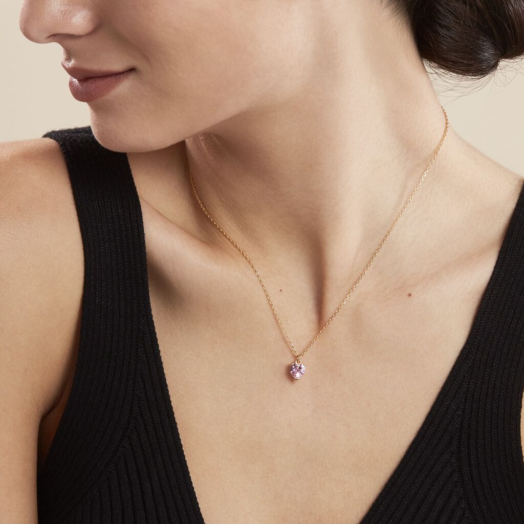 Collier Plaqué Or Carpantus Oxyde De Zirconium