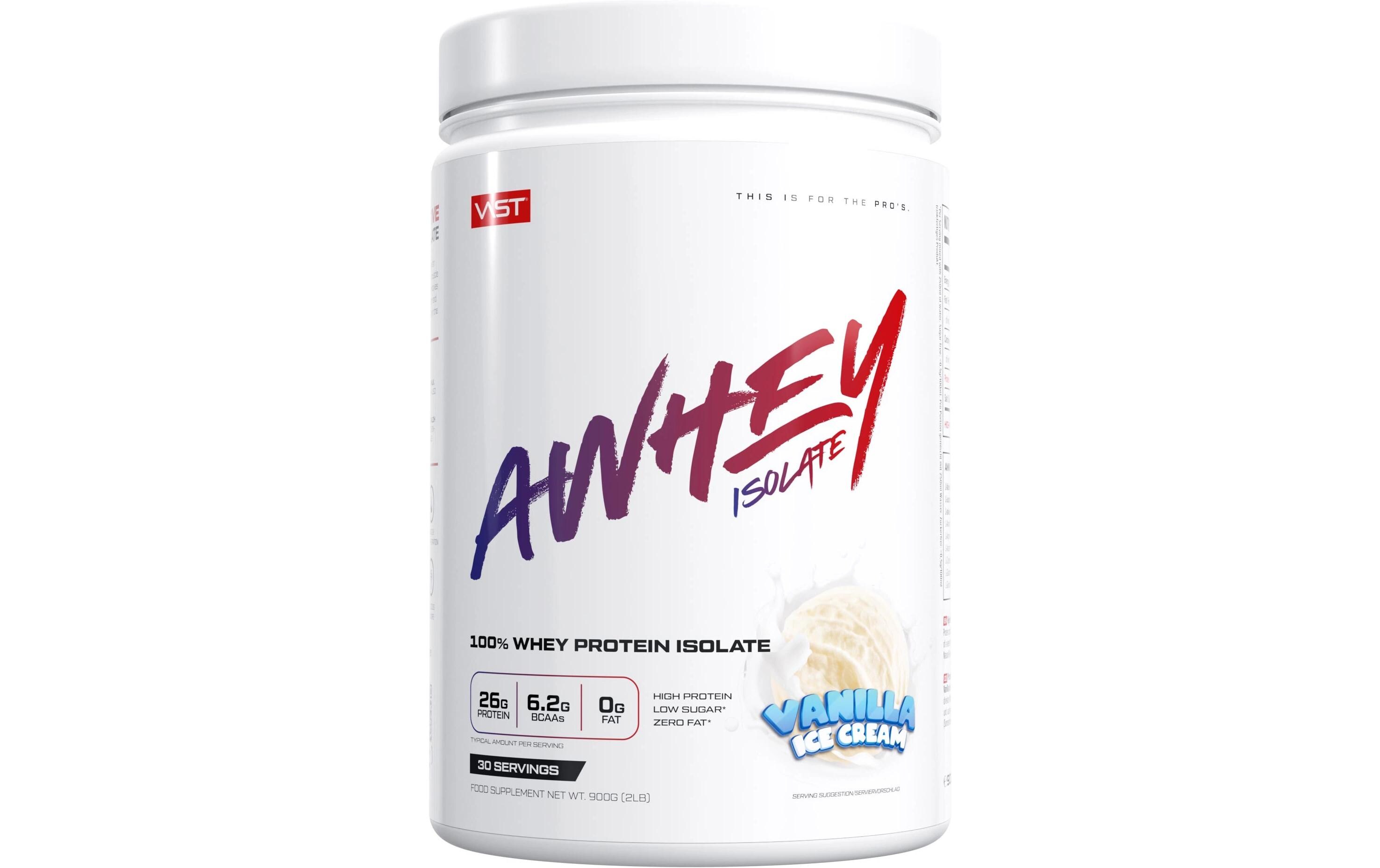 Pulver AWhey Isolate Dose: 900g, Vanilla Ice CreamProteingetränk