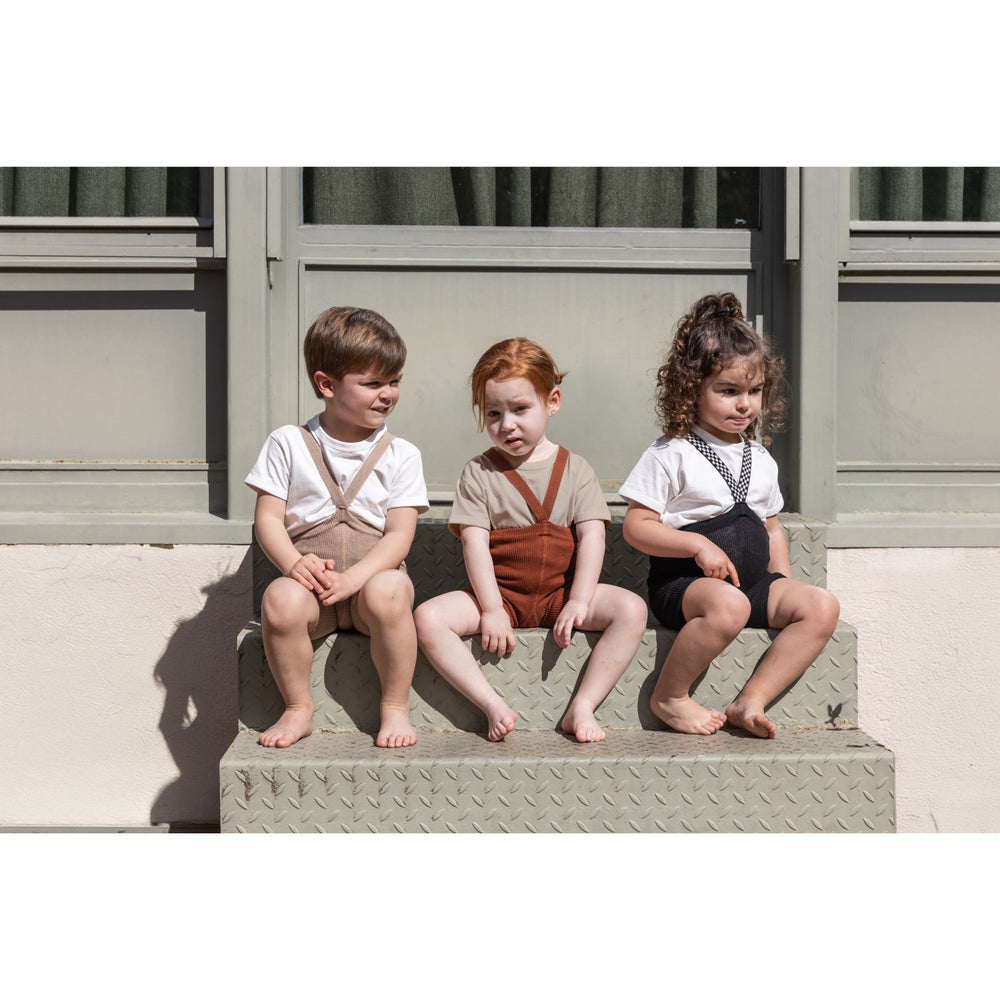 Køb Silly Silas Classic Black Checked Shorty Tights Med Seler