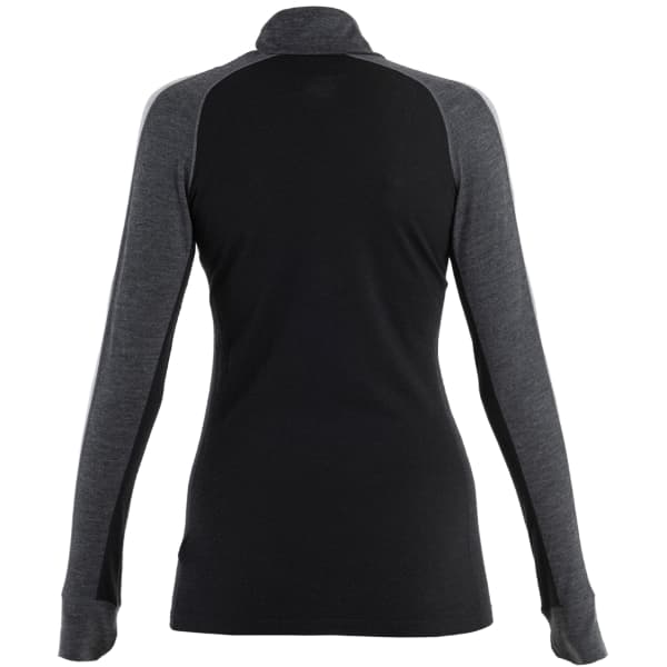T-shirt thermique ICEBREAKER W MERINO ZONEKNIT 200 LS HALF ZIP JET JET H/BLK/M/CB