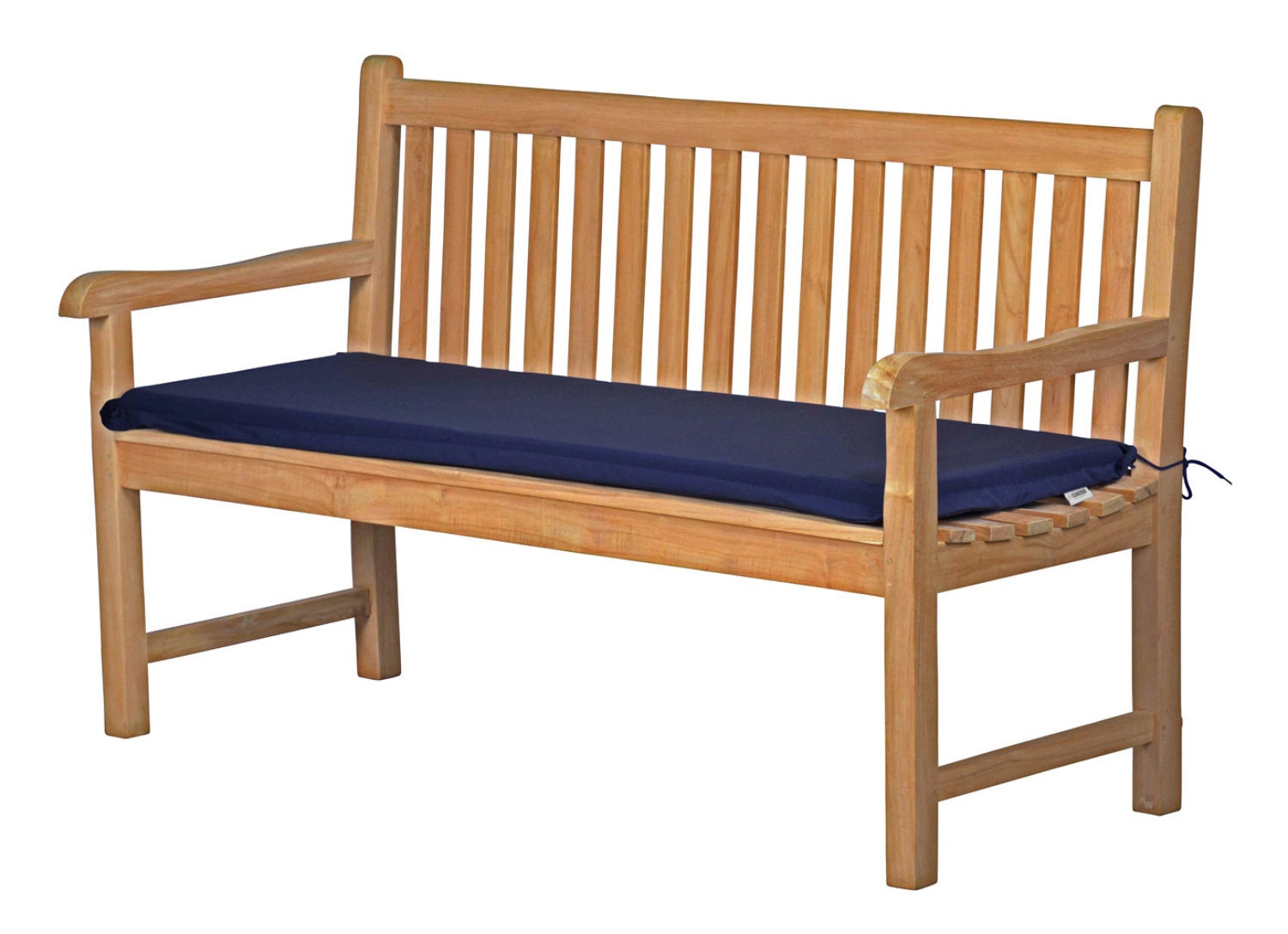 Bankkussen, bankkussen, tuinbankkussen, gestoffeerd kussen, zitkussen, tuinbankkussen, 140 x 47 cm, blauw, marineblauw, hoge kwaliteit, Made in Germany