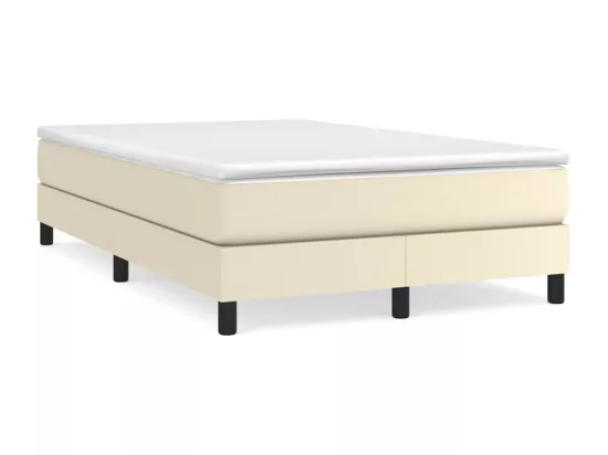 Sommier tapissier Crème 120x200 cm Similicuir