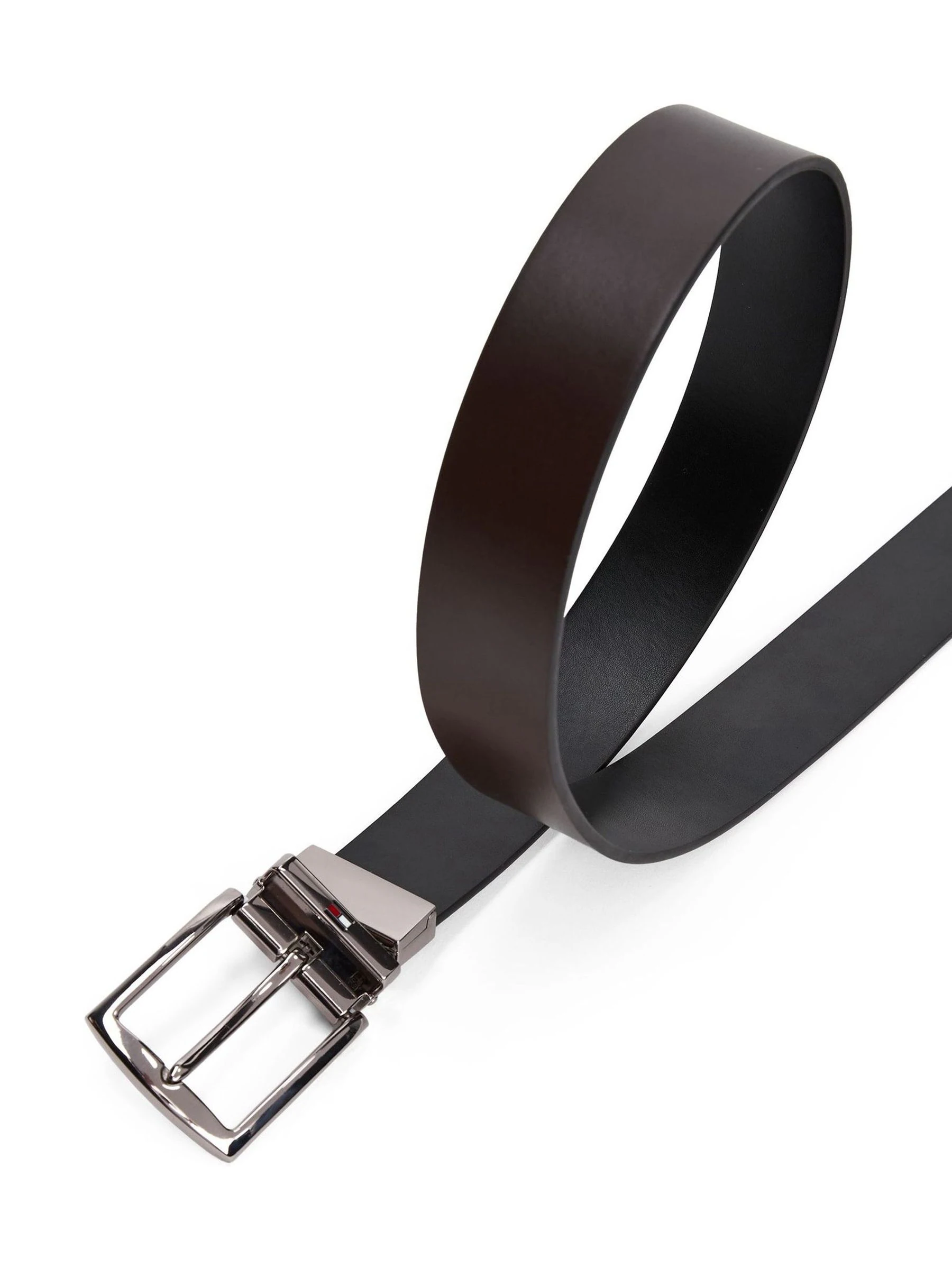 Tommy Hilfiger Denton Reversible Square Buckle Leather Belt