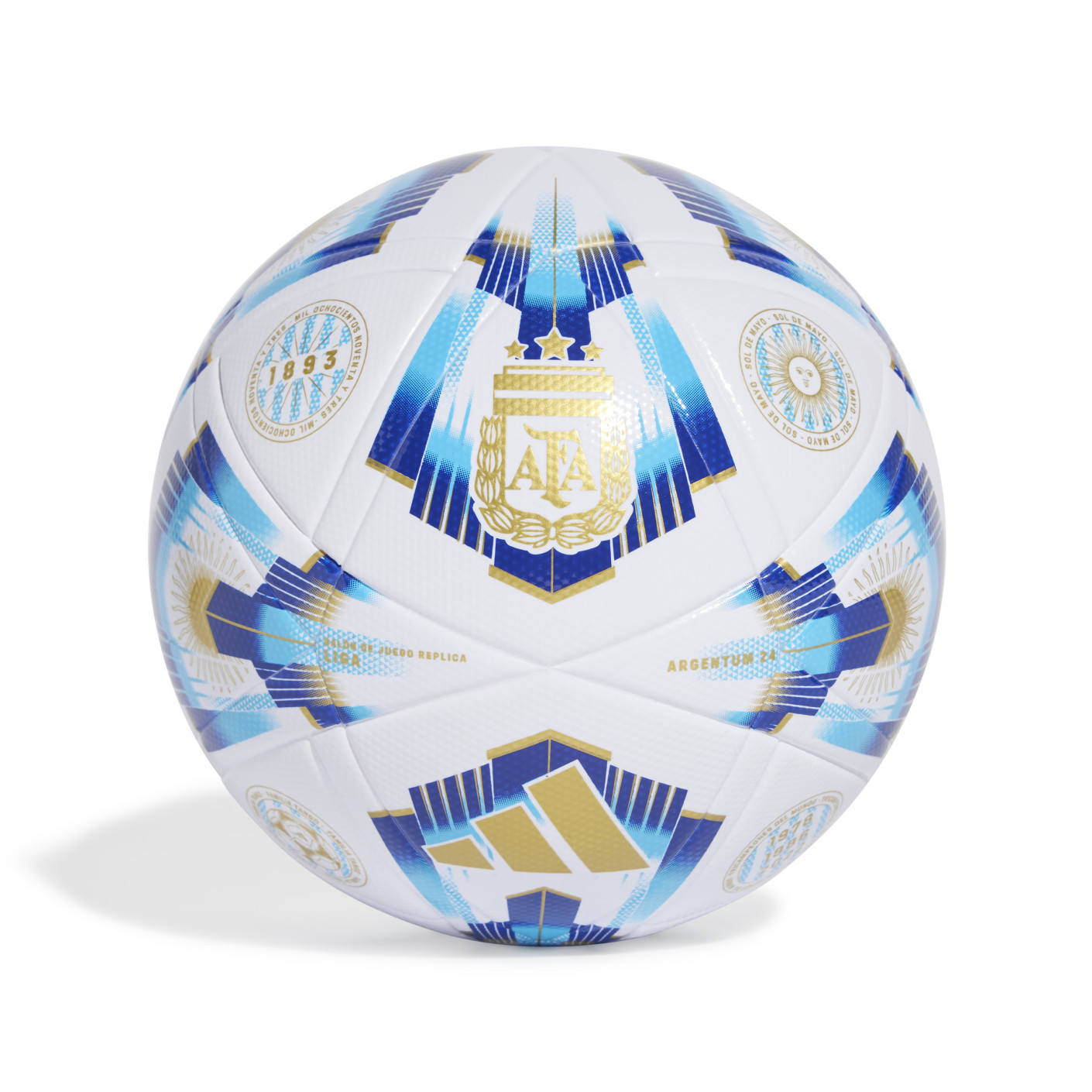 Adidas Argentinië League Voetbal Maat 5 Wit Blauw Goud