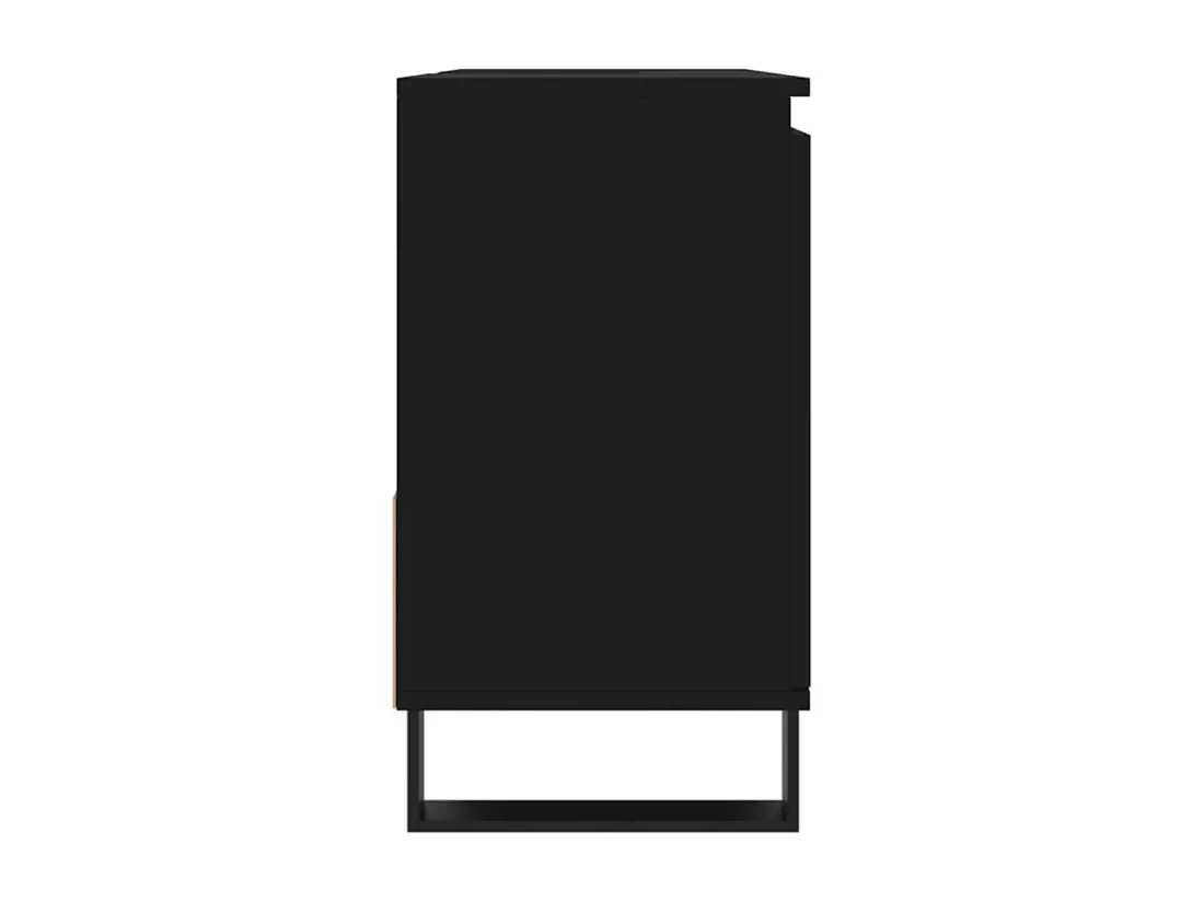Armoire de salle de bain noir 65x33x60 cm bois d'ingénierie