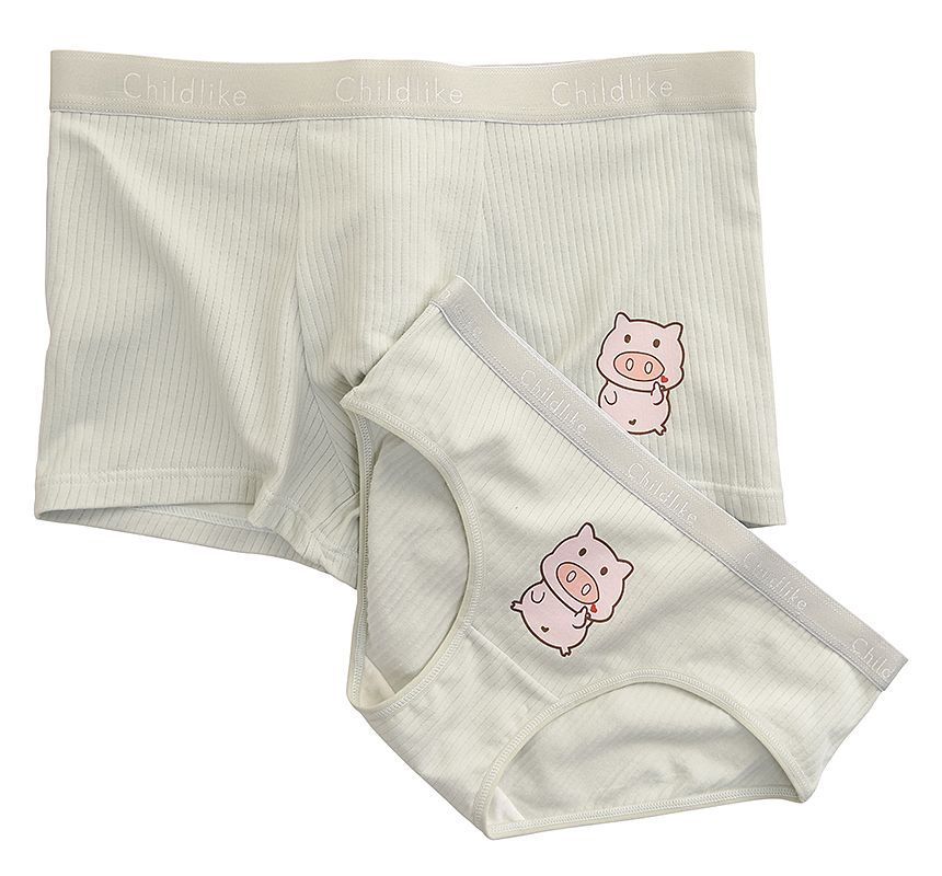 Pancherry - Matching set voor koppels: boxershorts met print + slipje