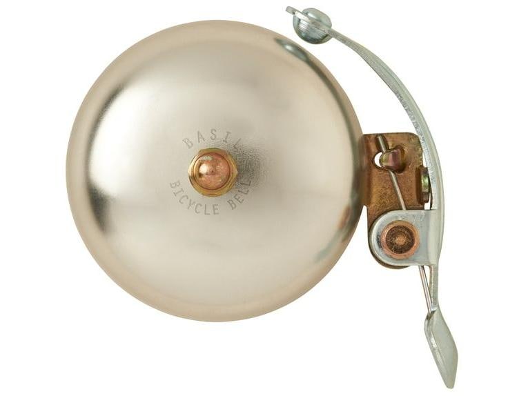 BASIL Fahrradklingel Portland Bell Brass Silber Retro-Glocke