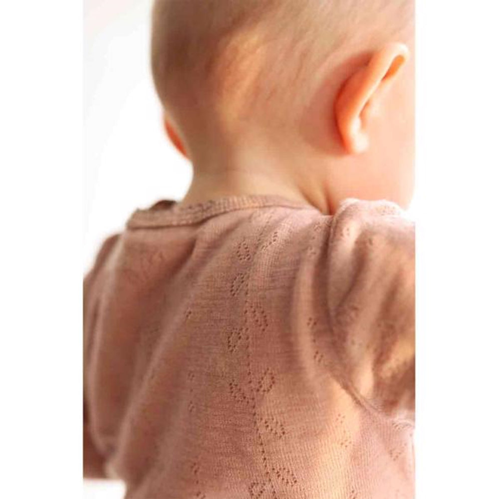 Wool Pointelle Burnt Rose Benedikte Body - MarMar