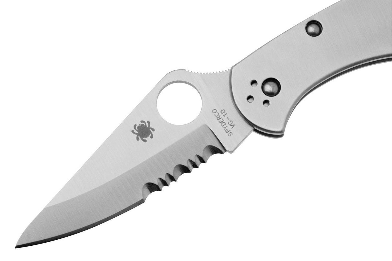 Spyderco Delica 4 Stainless Steel C11PS partly serrated zakmes