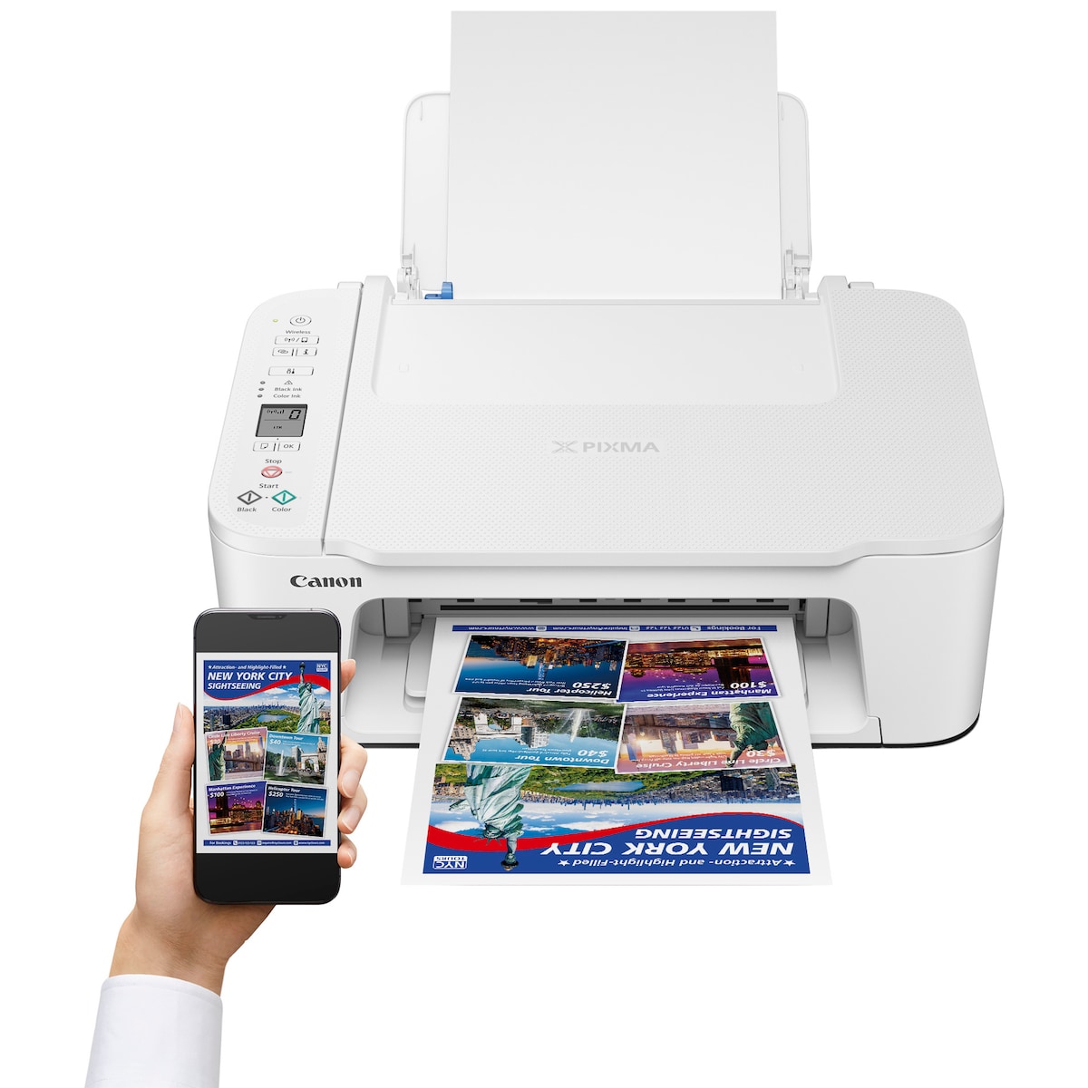 Canon Pixma TS3751i multifunksjonsskriver (hvit)