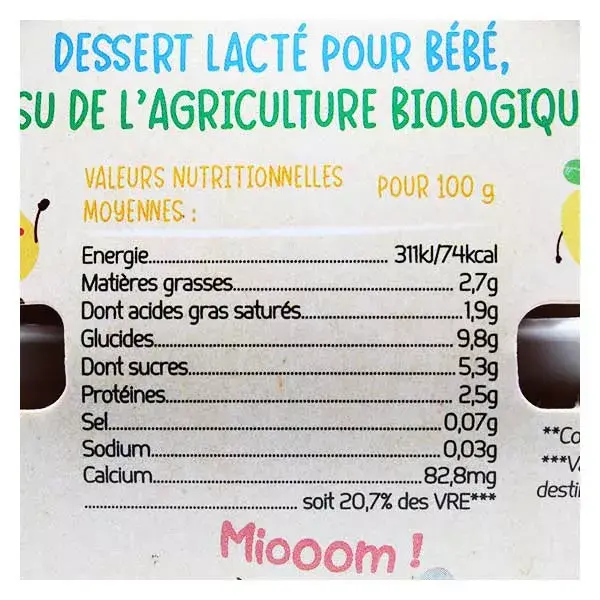 France Bébé Nutrition Iogurte Mexido Orgânico Maçã Pêra 4 x 100g