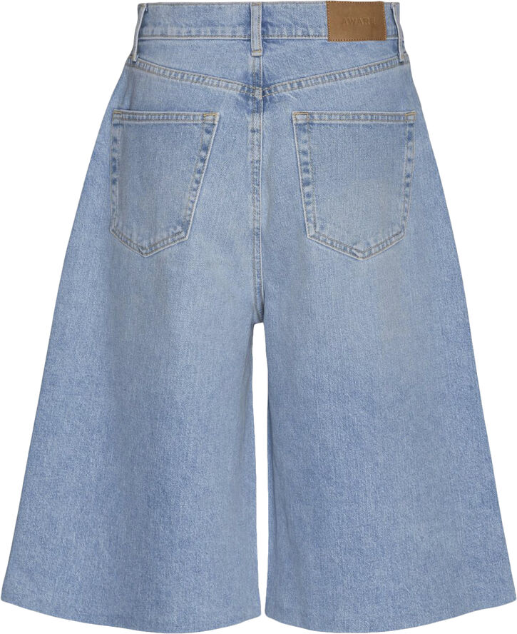 Vero Moda VMROWENA SHR LONG WIDE SHORTS BA328 Light blue denim