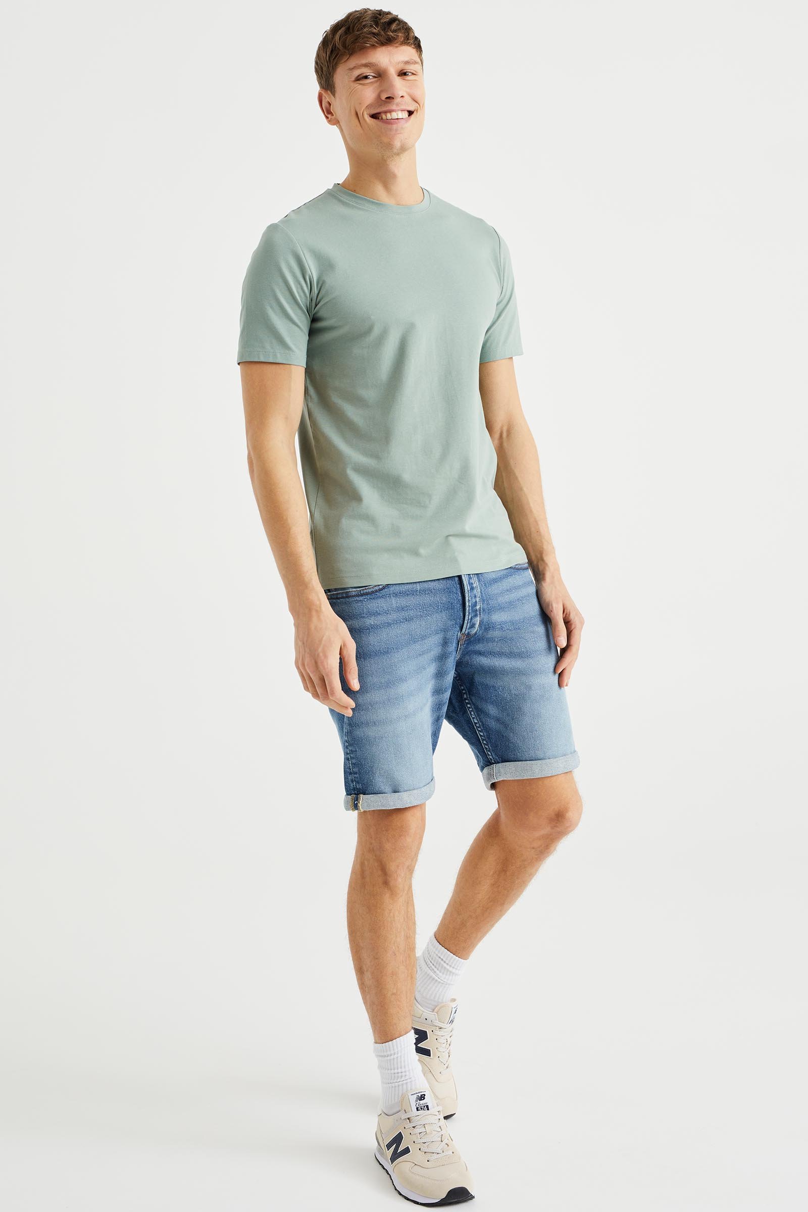 regular fit denimshort met stretch Blue Ridge Blauw