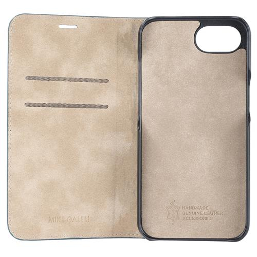 iPhone 16e Echtleder Book Case Tasche Flip Cover Hand Made (MARCIPSE4-M07) - Rain Forest